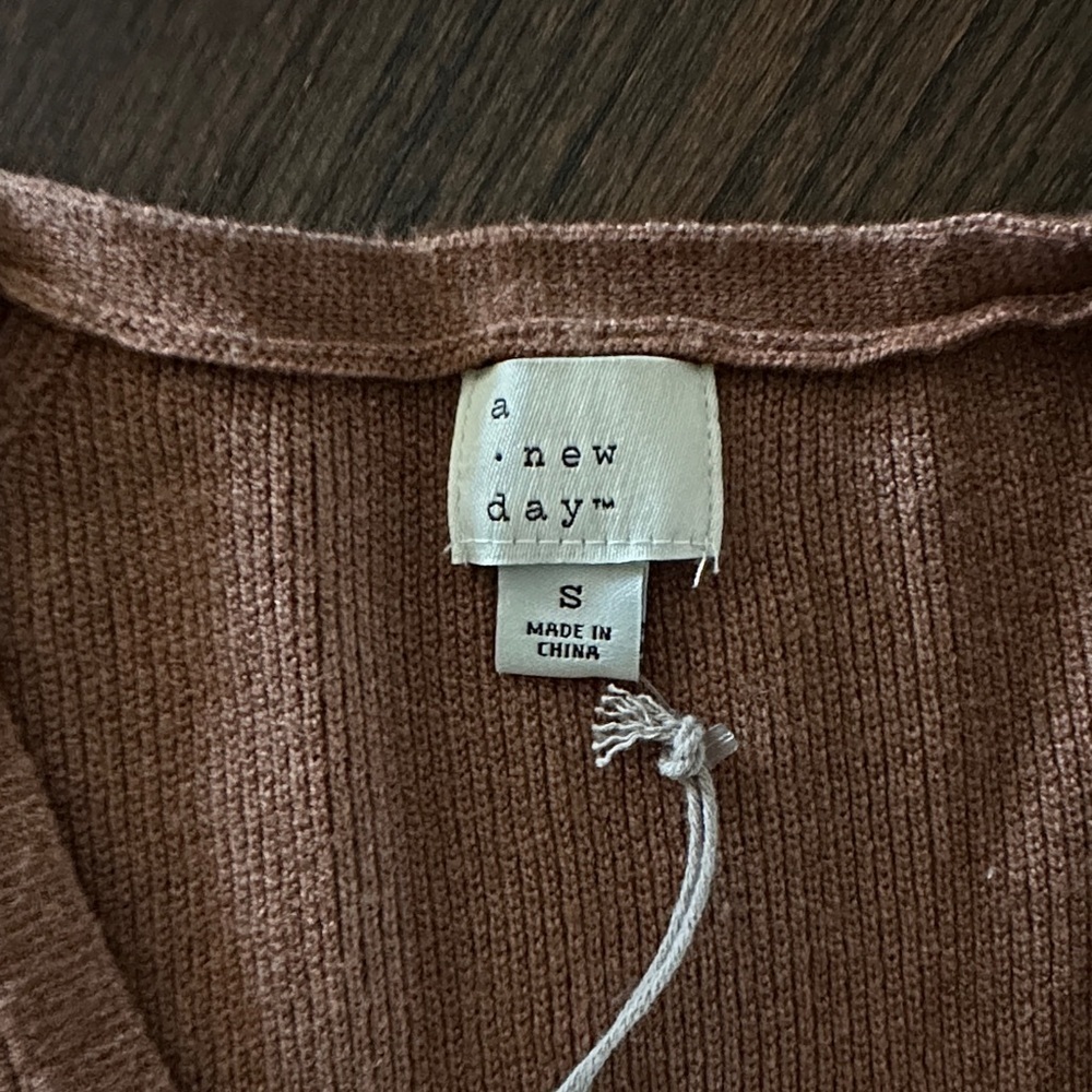 a new day Brown Sweater Dress V Neck - Picture 2 of 7